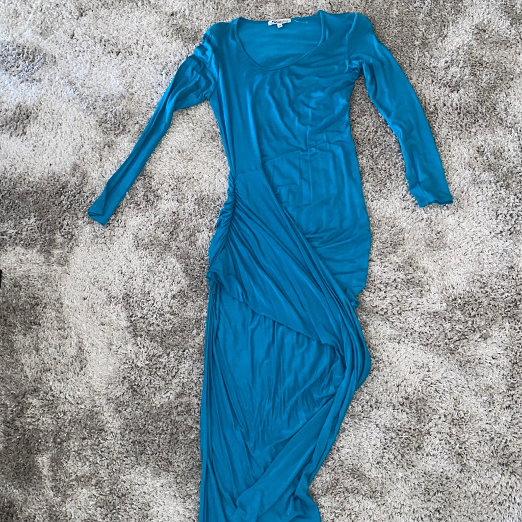 Teal Body Fitted Body Dress